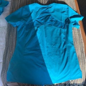 Med Couture Turquoise Scrub Top